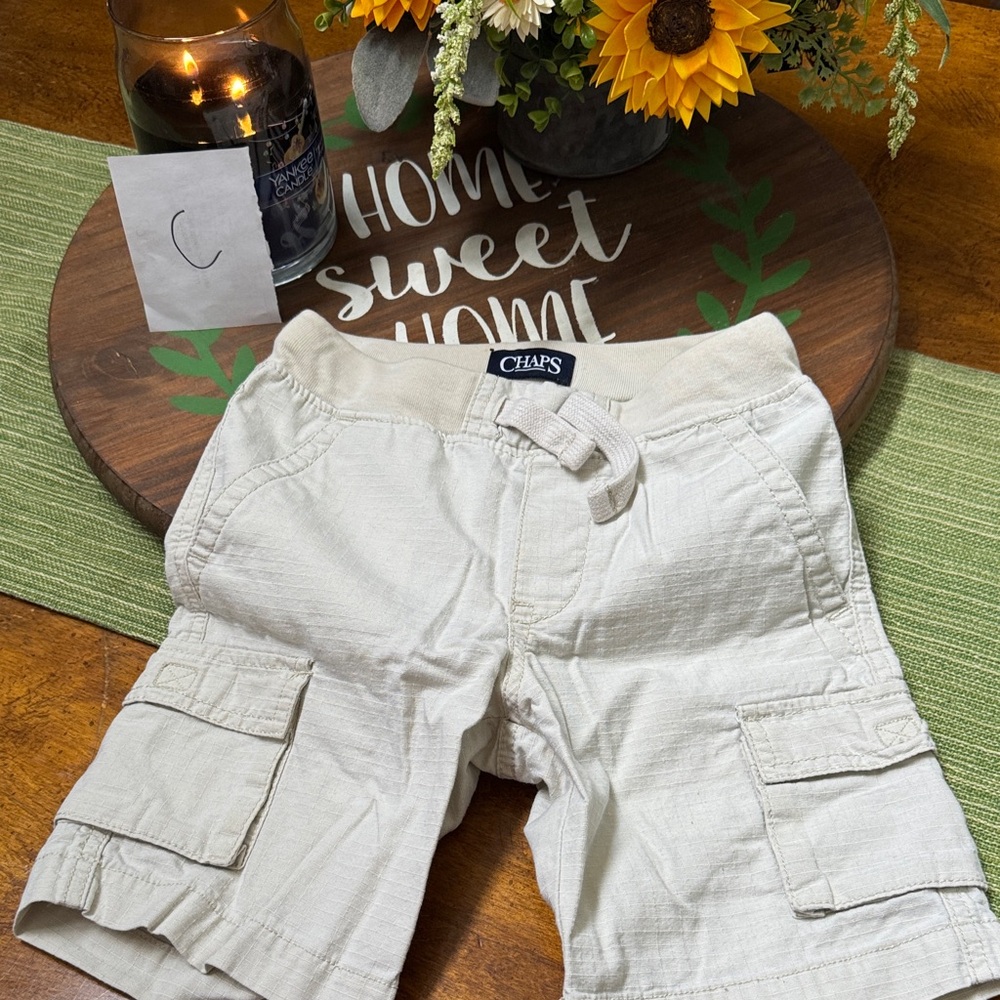 Chaps Kids Cream Cargo Shorts